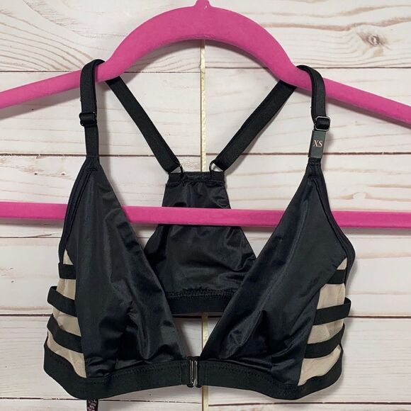 Victoria’s Secret Side Mesh Black Satin Bralette - Picture 2 of 15